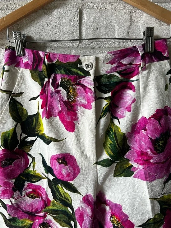 Dolce and Gabbana Peonies Jacquard Single-Breasted Jacket and pantsuit - Picture 9 of 14